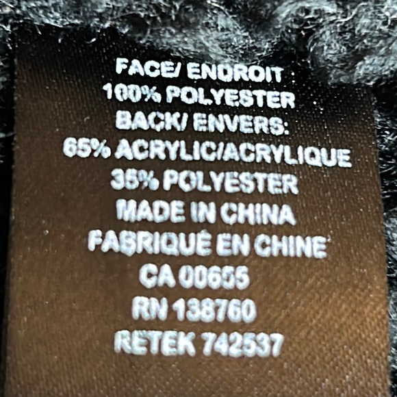 Fleece and leather look vest - Picture 5 of 5